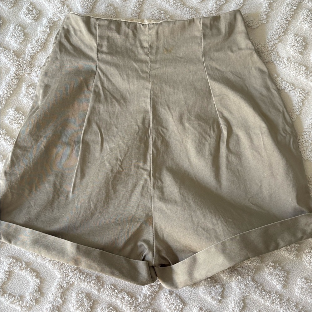 1950s Vintage High Waist Gray Gym Shorts